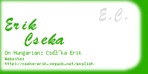 erik cseka business card